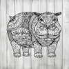 Hippo Mandala svg, Zentangle Hippo svg, Intricate svg File, Cricut Design svg, Mandala Animals cut files Digital