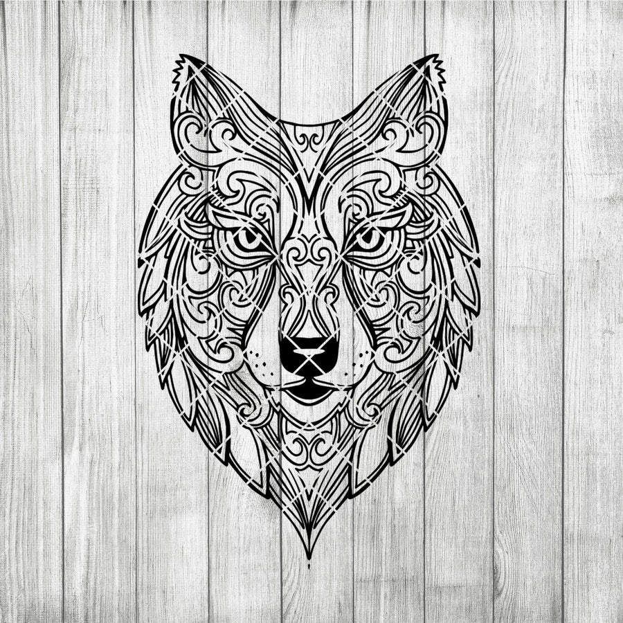 Wolf Mandala svg, Zentangle Wolf svg, Intricate svg File, Cricut Design svg, Mandala Animals cut files Digital