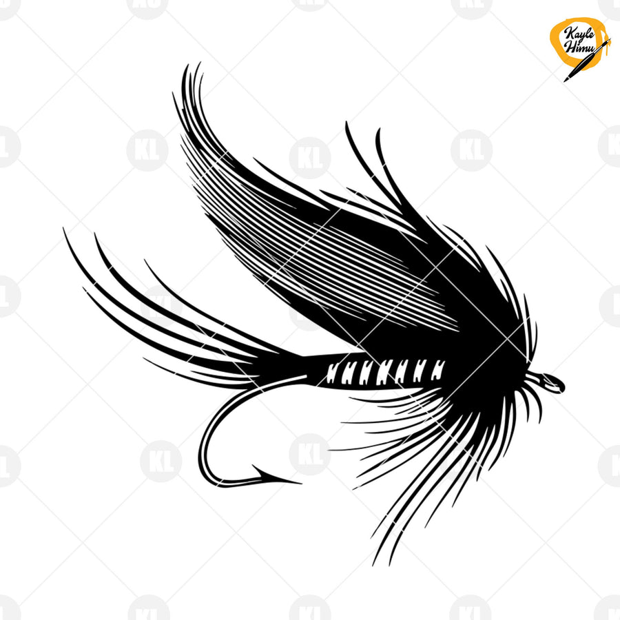 Fly Fishing-Insects Artificial Lure Digital Cut Files Svg, Dxf, Eps, Png, Cricut Vector, Digital Cut Files Download