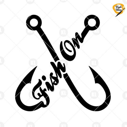 Fish On Digital Cut Files Svg, Dxf, Eps, Png, Cricut Vector, Digital Cut Files Download