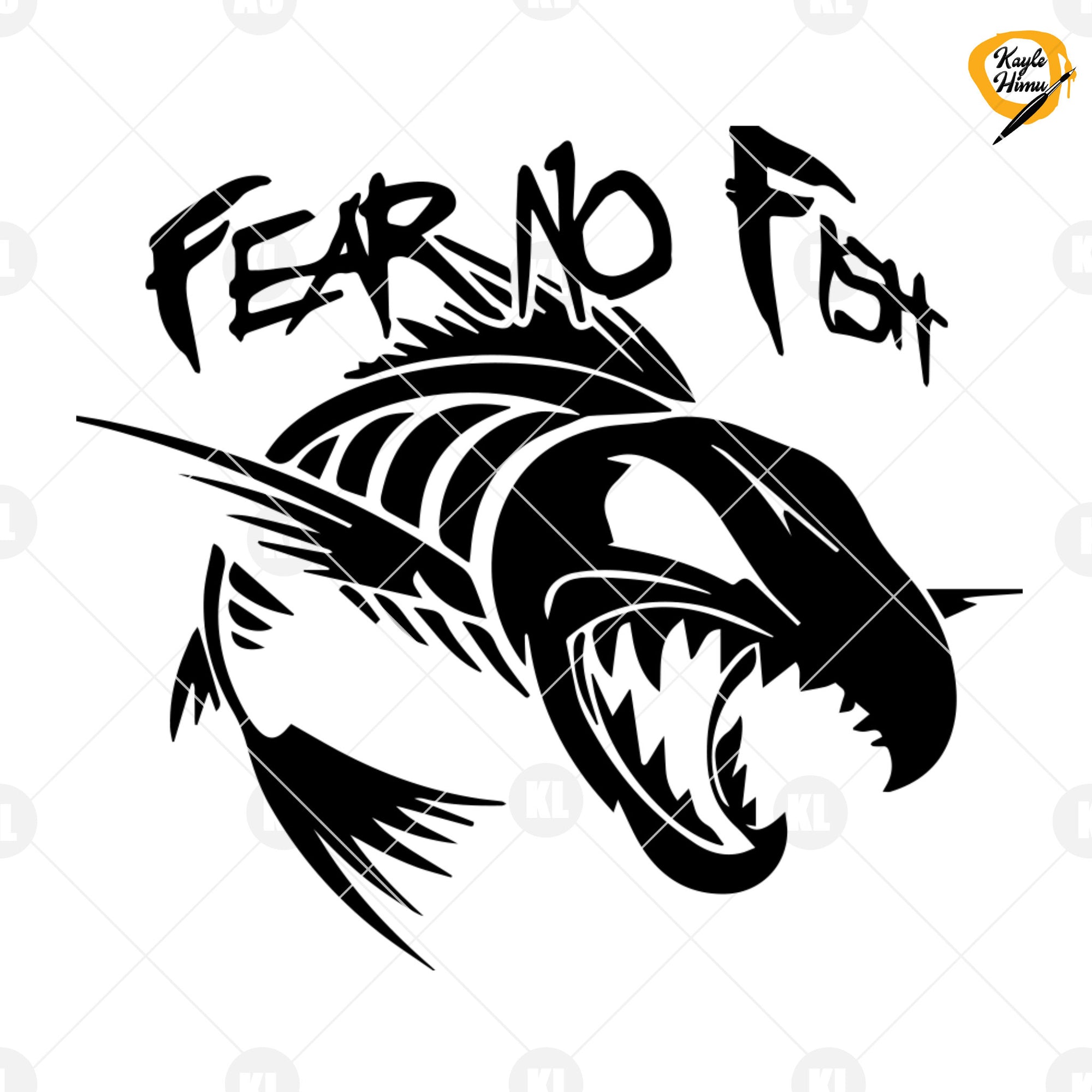 Fishing Svg Fear No Fish Digital Cut Files Svg, Dxf, Eps, Png, Cricut  Vector, Digital Cut Files Download - DoranStars