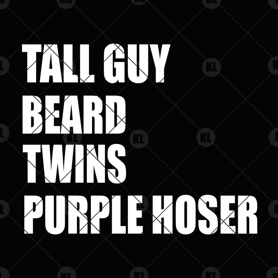 Tall Guy Beard Twins Purple Hoser Digital Cut Files Svg, Dxf, Eps, Png, Cricut Vector, Digital Cut Files Download