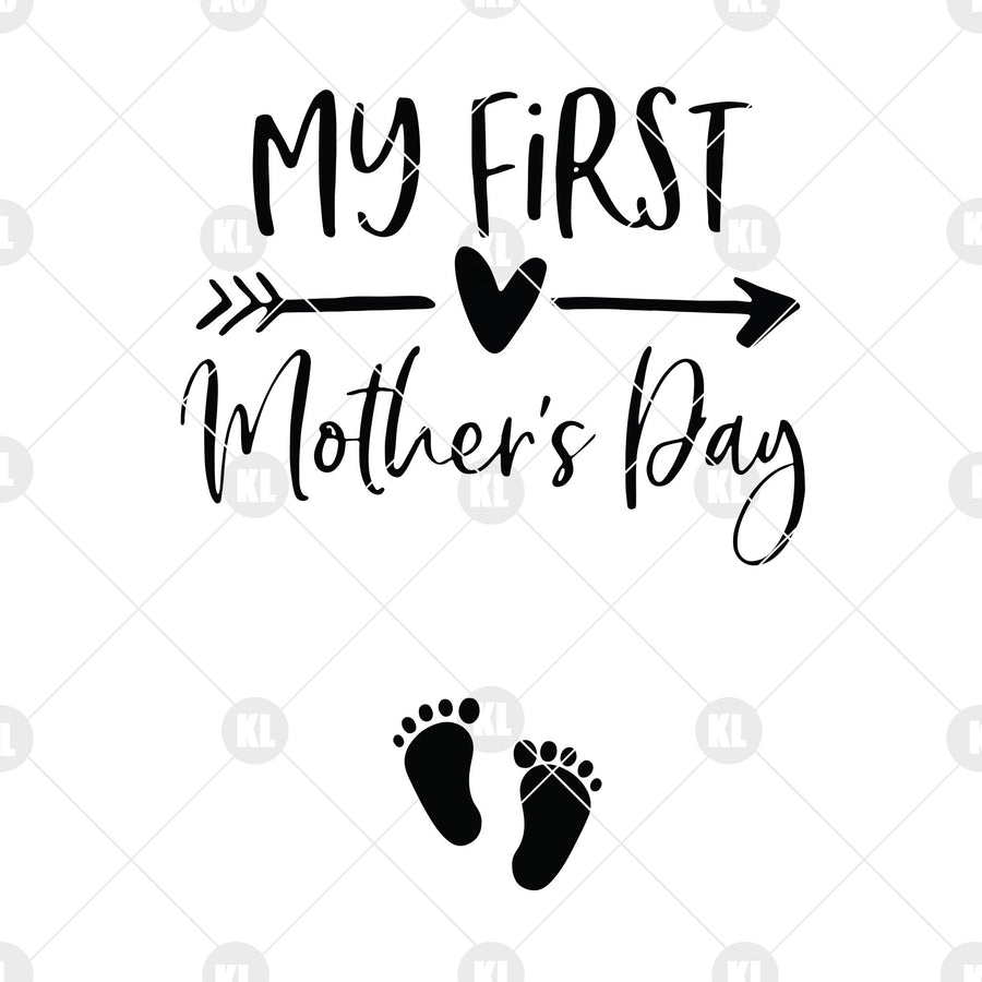 My First Mother's Day Digital Cut Files Svg, Dxf, Eps, Png, Cricut Vector, Digital Cut Files Download