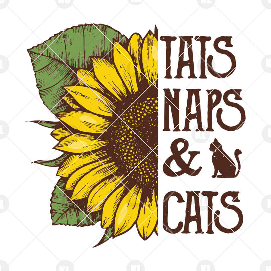 Tats Naps And Cats Digital Cut Files Svg, Dxf, Eps, Png, Cricut Vector, Digital Cut Files Download