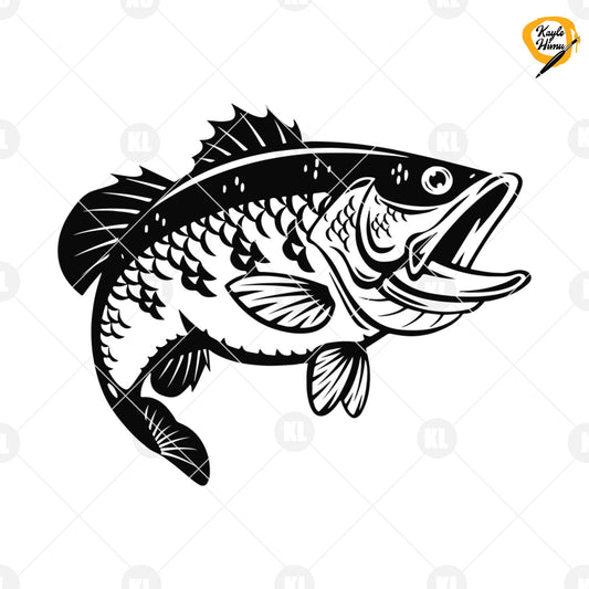 Fish Digital Cut Files Svg, Dxf, Eps, Png, Cricut Vector, Digital Cut Files Download