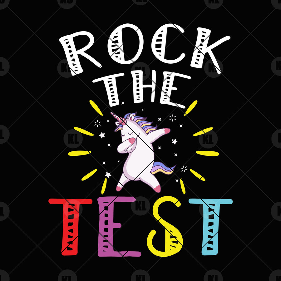 Rock The Test Digital Cut Files Svg, Dxf, Eps, Png, Cricut Vector, Digital Cut Files Download