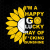 I'm A Happy Go Lucky Ray Of F*cking Sunshine Digital Cut Files Svg, Dxf, Eps, Png, Cricut Vector, Digital Cut Files Download