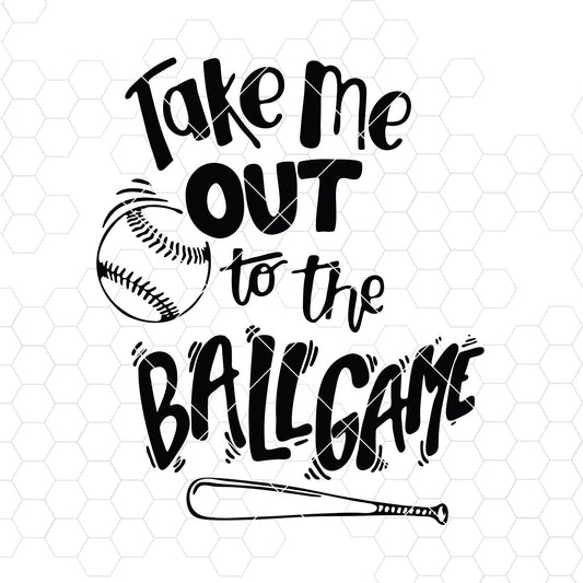 Take Out to the Ball Game Game SVG cut file for Cricut & Silhouette by DoranStars