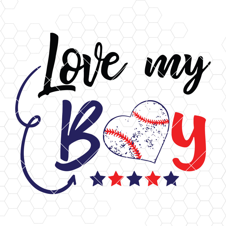 Love My Boy Digital Cut Files Svg, Dxf, Eps, Png, Cricut Vector, Digital Cut Files Download