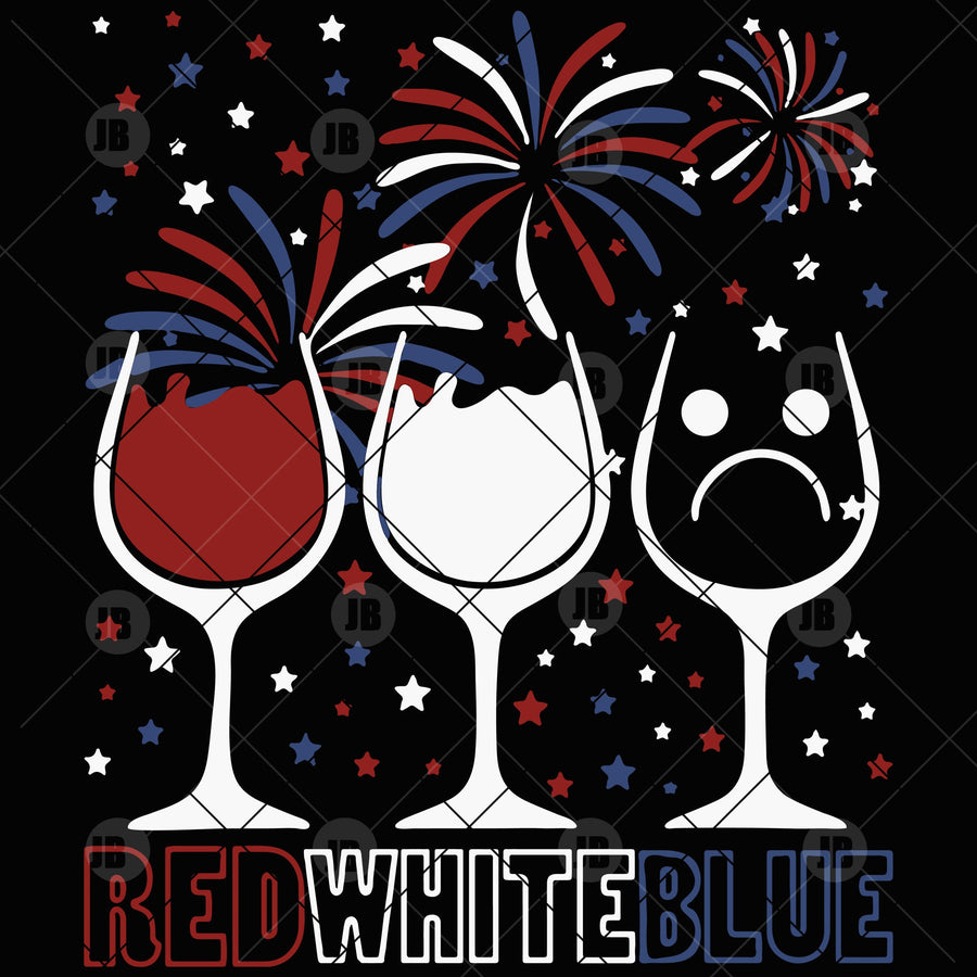 Red White Blue Digital Cut Files Svg, Dxf, Eps, Png, Cricut Vector, Digital Cut Files Download