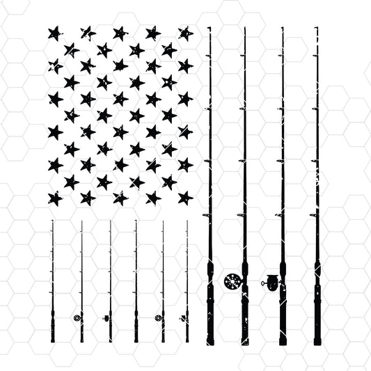 Amercican Flag Digital Cut Files Svg, Dxf, Eps, Png, Cricut Vector, Digital Cut Files Download