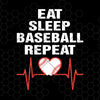 Eat Sleep Baseball Repeat Digital Cut Files Svg, Dxf, Eps, Png, Cricut Vector, Digital Cut Files Download