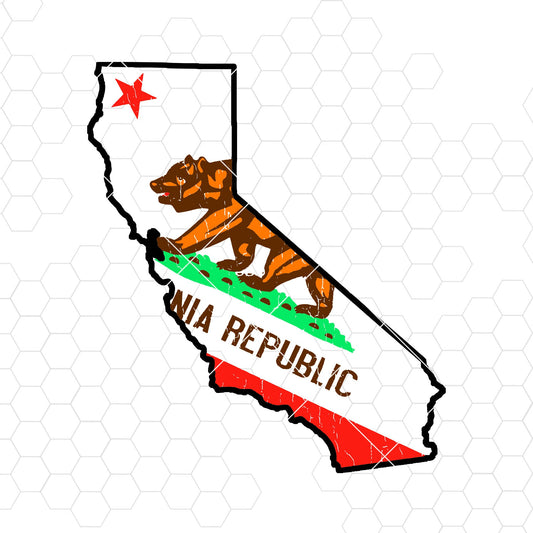 Bear Republic SVG Design cut file for Cricut & Silhouette by DoranStars