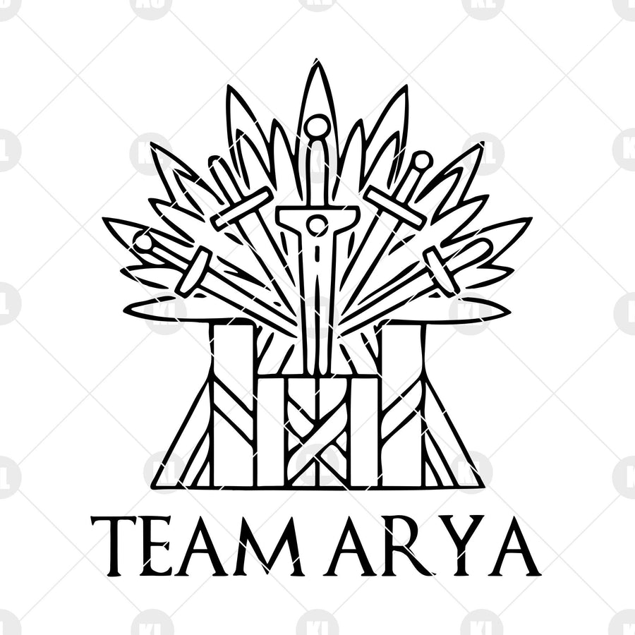 Team Arya Digital Cut Files Svg, Dxf, Eps, Png, Cricut Vector, Digital Cut Files Download