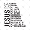 Jesus Is My God-My King-My Lord-My Savor-My Healer Digital Cut Files Svg, Dxf, Eps, Png, Cricut Vector, Digital Cut Files Download