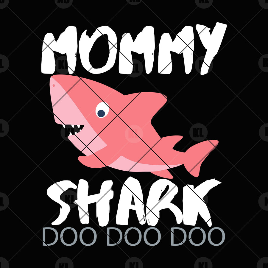 Mommy Shark Doo Doo Doo Digital Cut Files Svg, Dxf, Eps, Png, Cricut Vector, Digital Cut Files Download