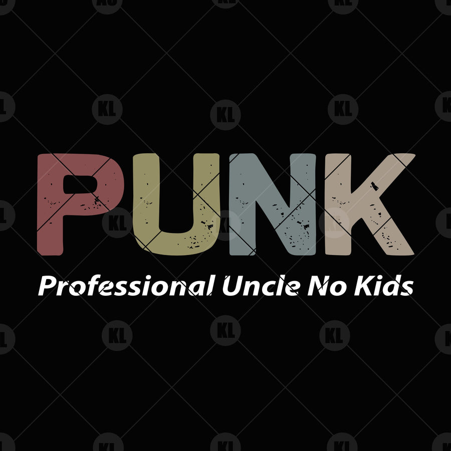 Punk-Professional Uncle No Kids Digital Cut Files Svg, Dxf, Eps, Png, Cricut Vector, Digital Cut Files Download