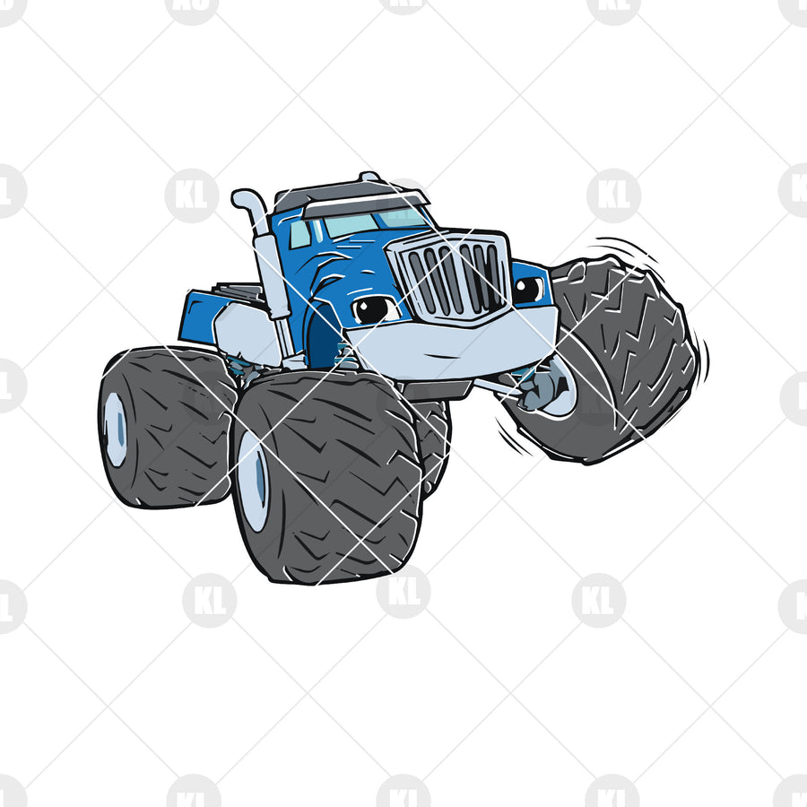 Blaze And The Monster Machines- Blue Car Digital Cut Files Svg, Dxf, Eps, Png, Cricut Vector, Digital Cut Files Download