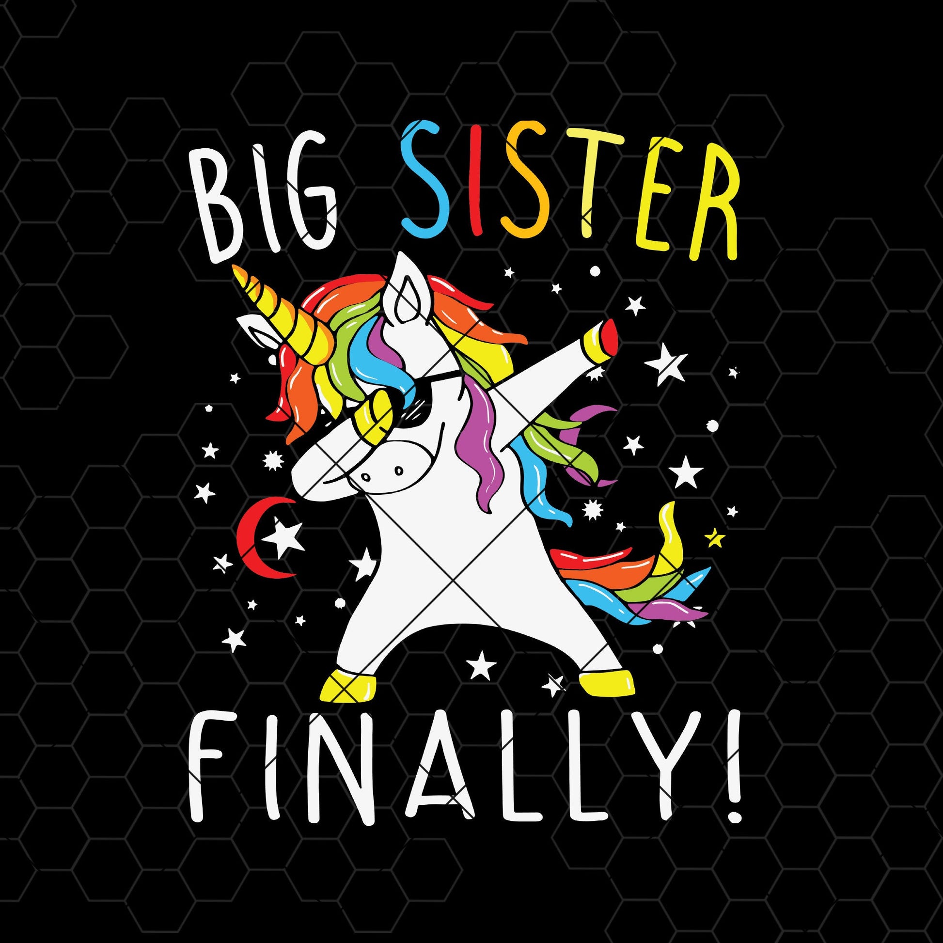 Big Sister Finally SVG Design cut file for Cricut & Silhouette by DoranStars