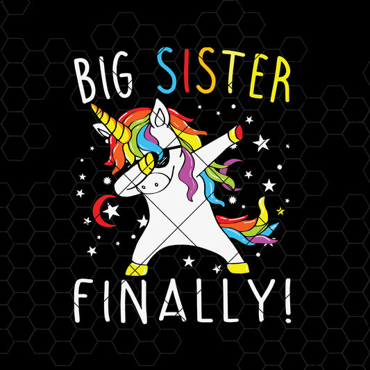 Big Sister Finally SVG Design cut file for Cricut & Silhouette by DoranStars