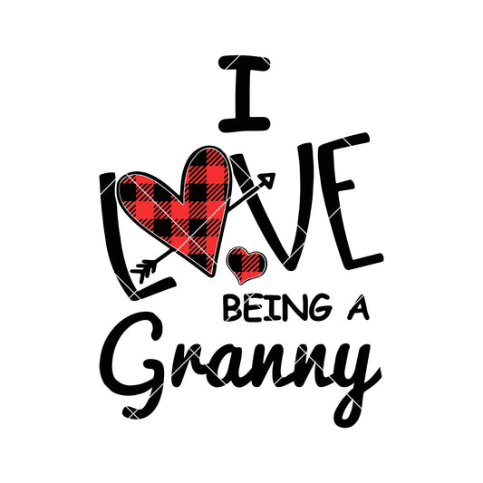 I Love Being A Granny Love SVG cut file for Cricut & Silhouette by DoranStars