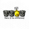 Dare To Be Different Digital Cut Files Svg, Dxf, Eps, Png, Cricut Vector, Digital Cut Files Download