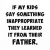 If My Kids Say Something Inappropriate They Learned It From Digital Cut Files Svg, Dxf, Eps, Png, Cricut Vector, Digital Cut Files Download