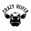 Crazy Heifer Digital Cut Files Svg, Dxf, Eps, Png, Cricut Vector, Digital Cut Files Download