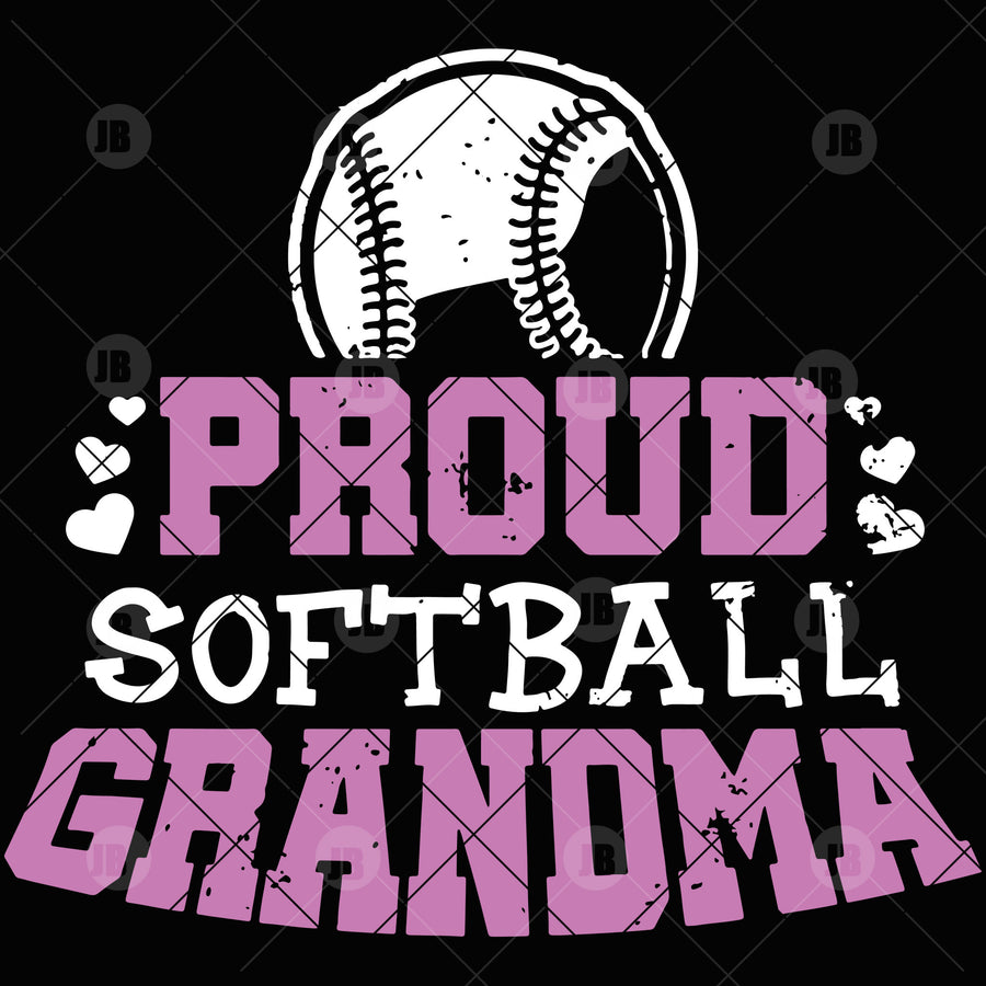 Proud Softball Grandma Digital Cut Files Svg, Dxf, Eps, Png, Cricut Vector, Digital Cut Files Download