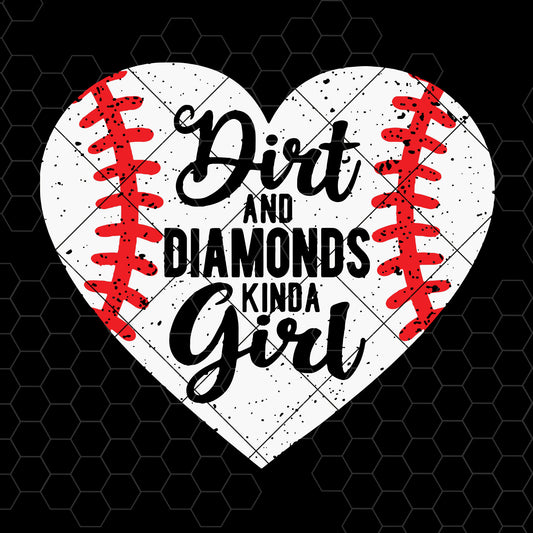 Dirt and Diamonds Kinda Girl SVG Design cut file for Cricut & Silhouette by DoranStars
