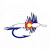 Colorado Flag Fly Fishing Lure Digital Cut Files Svg, Dxf, Eps, Png, Cricut Vector, Digital Cut Files Download