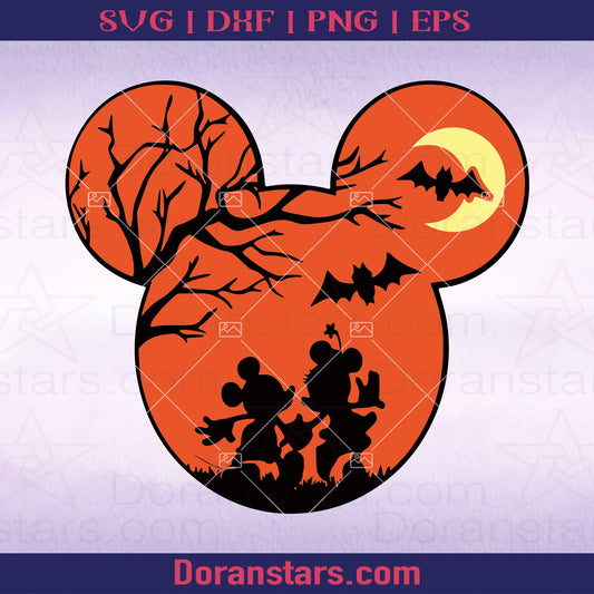 Mickey Mouse Halloween Svg Disney Halloween Svg Mickey Orange