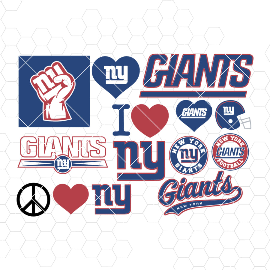 New York Giants Football Team NFL Bundle Svg File